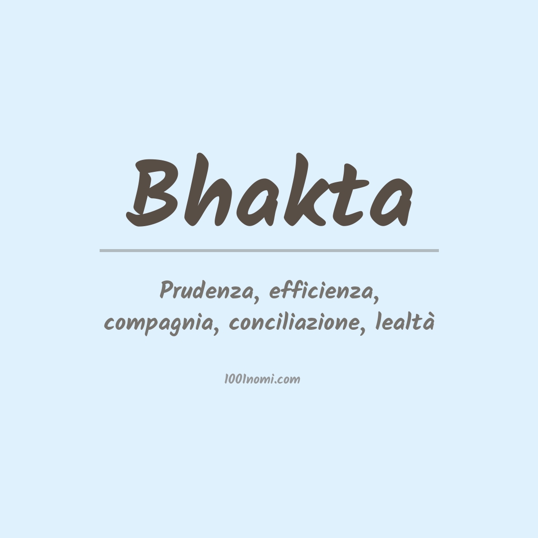 Significato del nome Bhakta