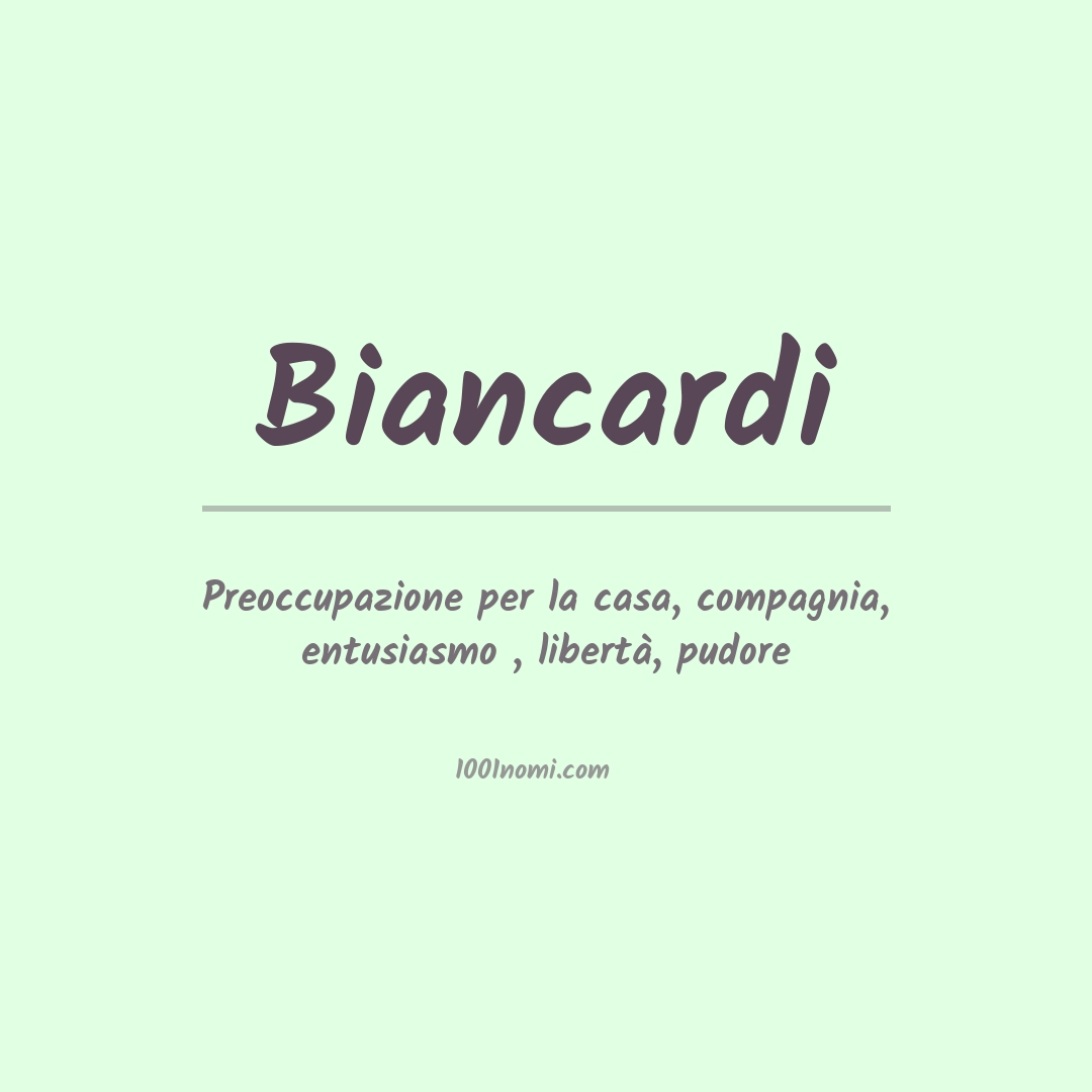 Significato del nome Biancardi