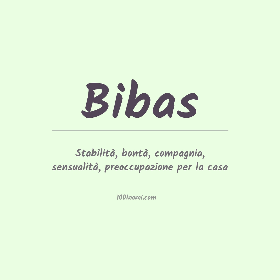 Significato del nome Bibas Significato del nome Bibas