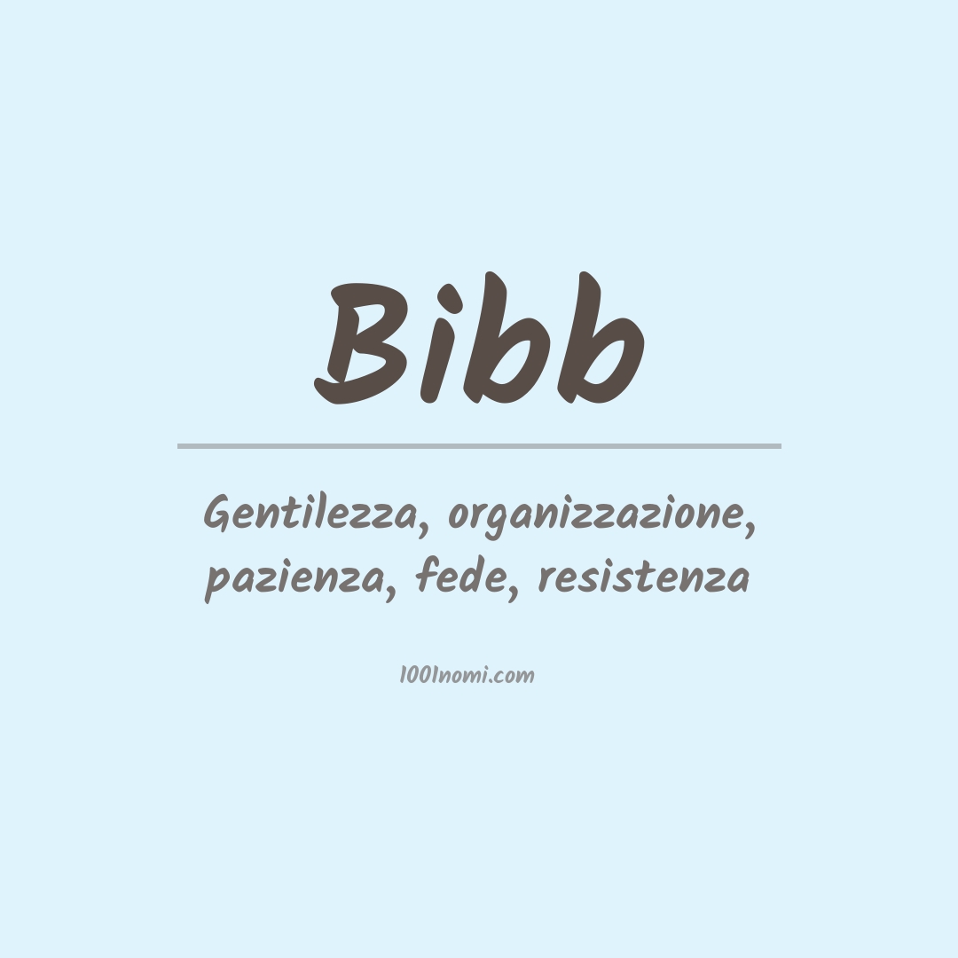 Significato del nome Bibb