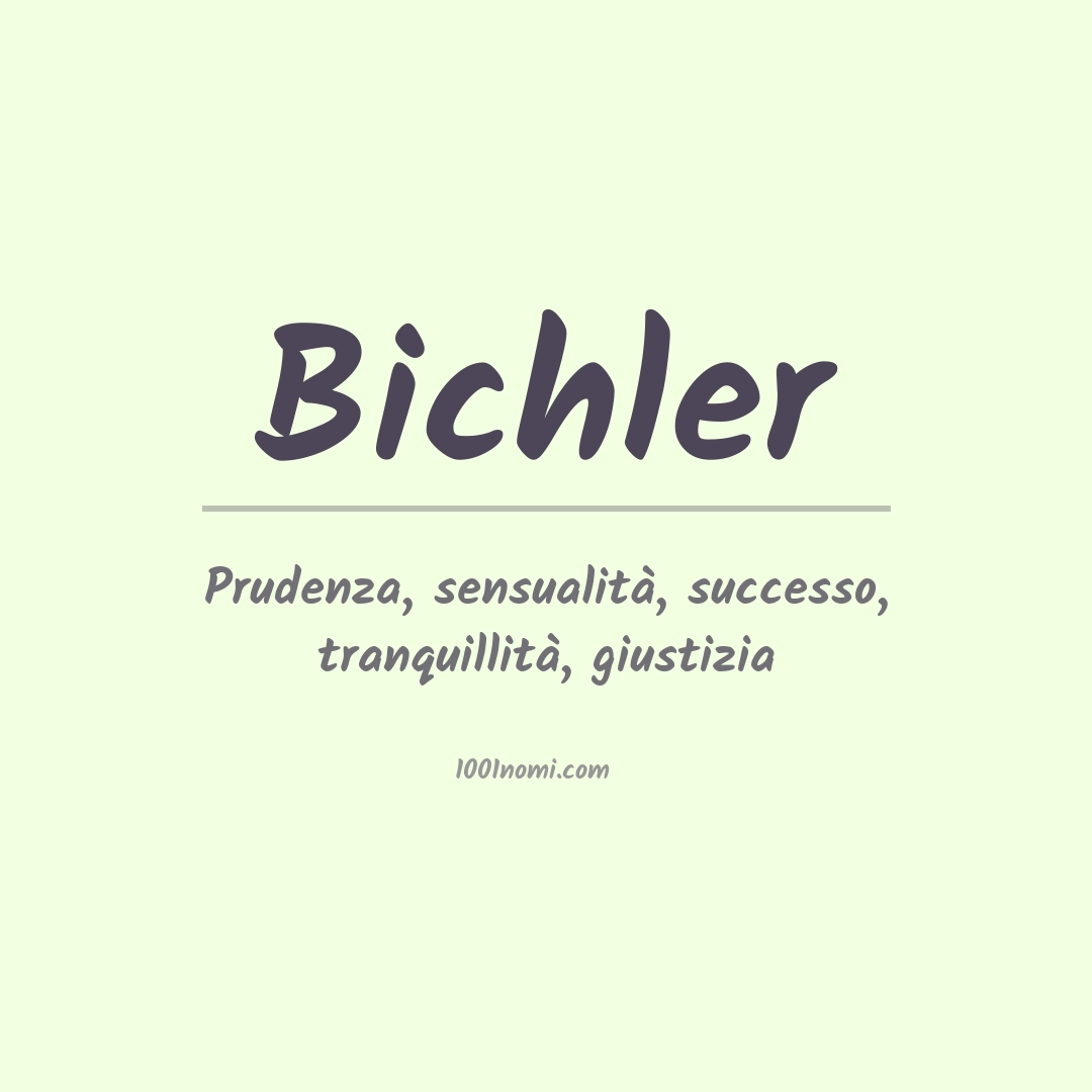 Significato del nome Bichler