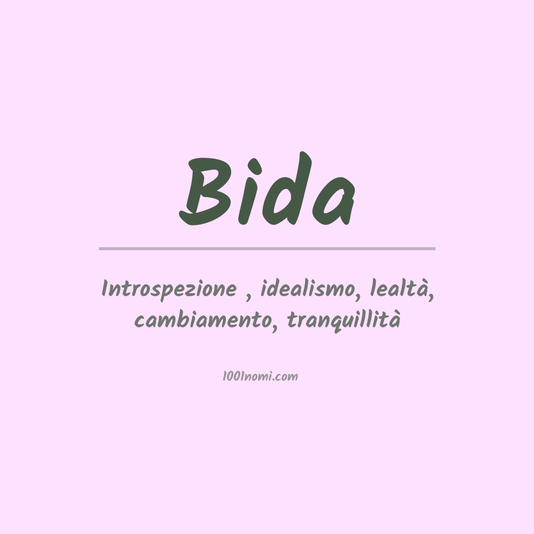 Significato del nome Bida Significato del nome Bida