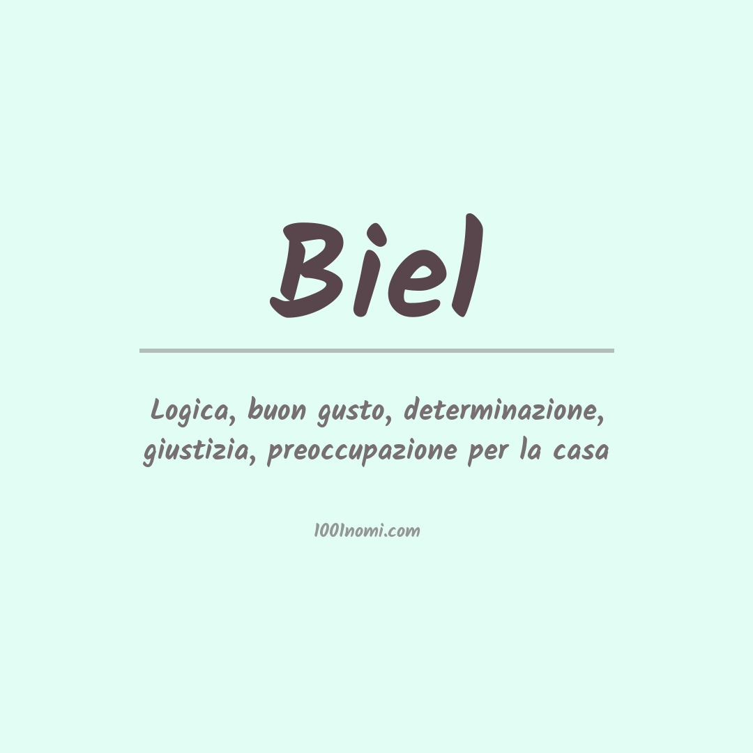 Significato del nome Biel