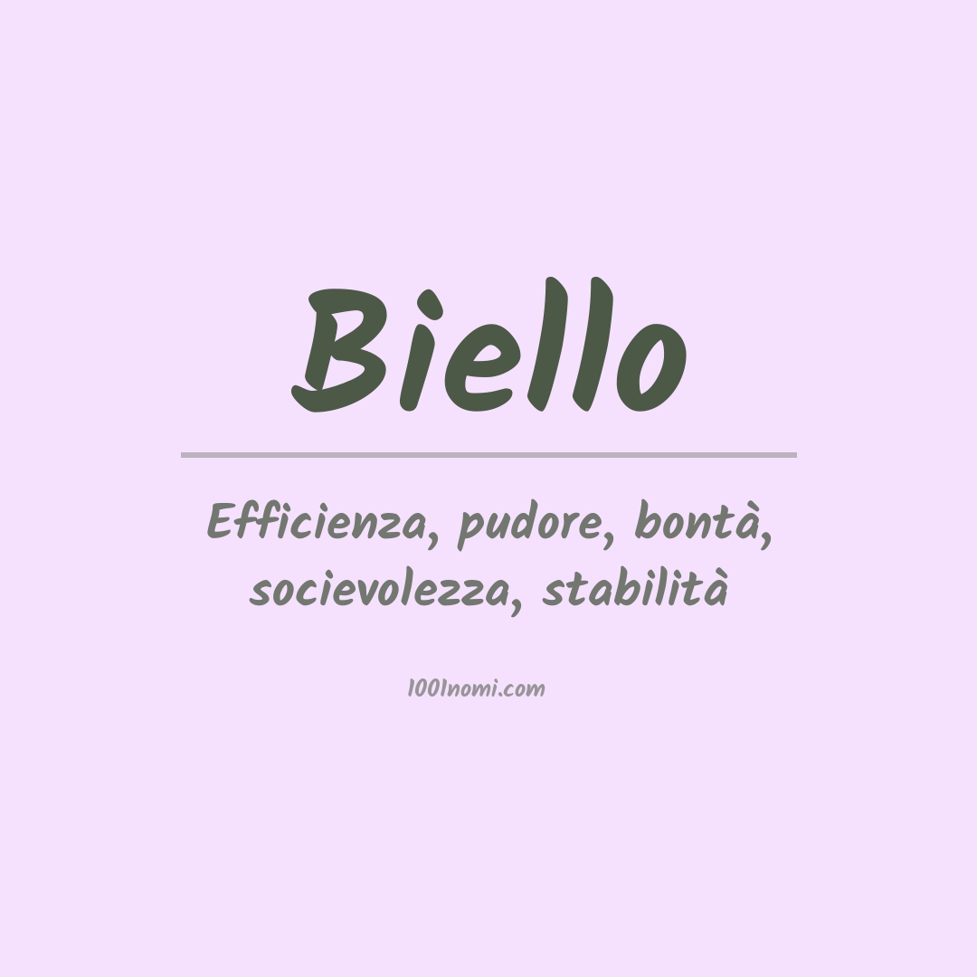 Significato del nome Biello