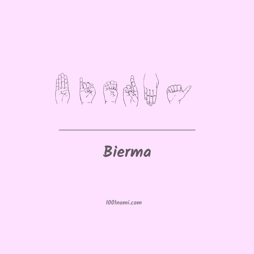 Bierma nella lingua dei segni