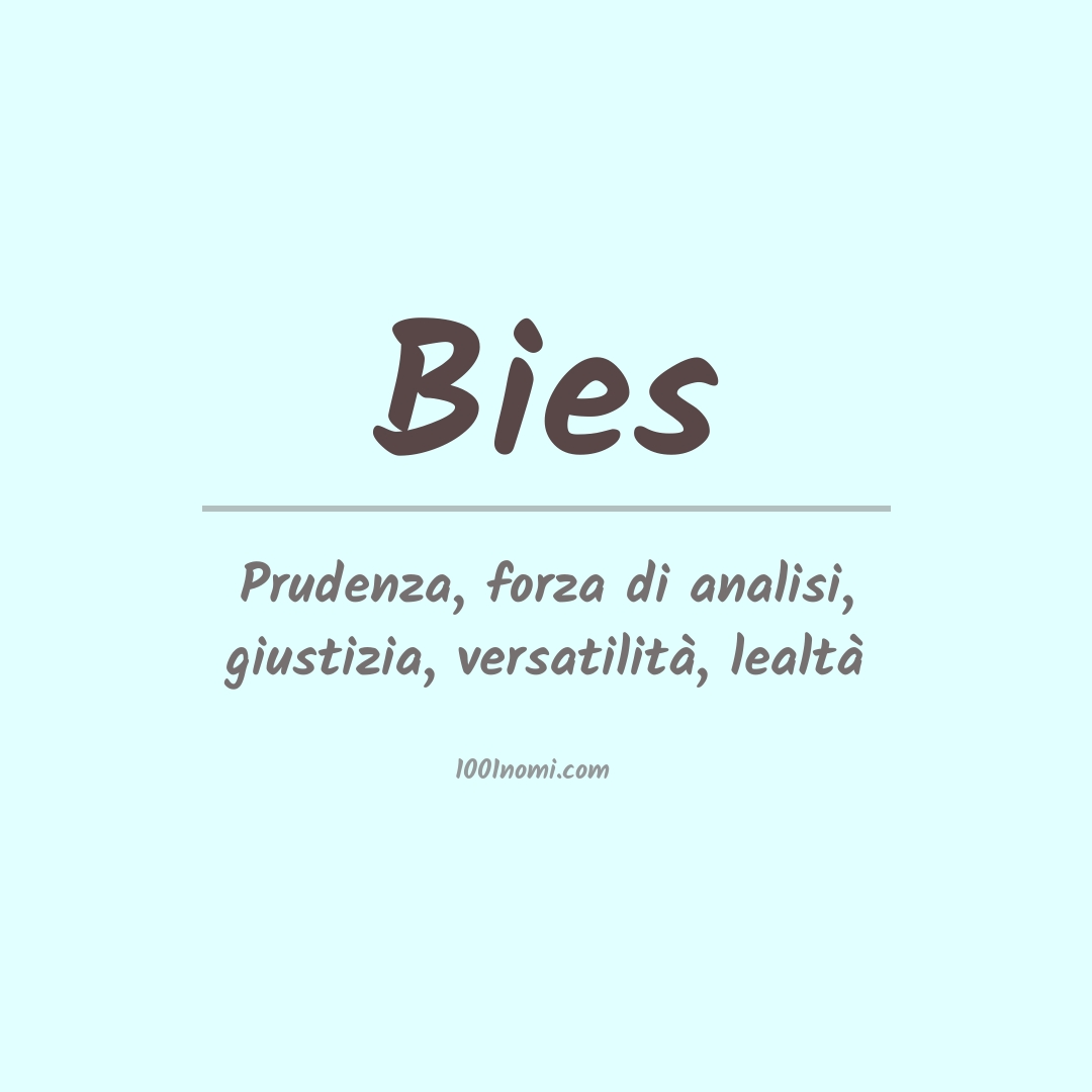 Significato del nome Bies