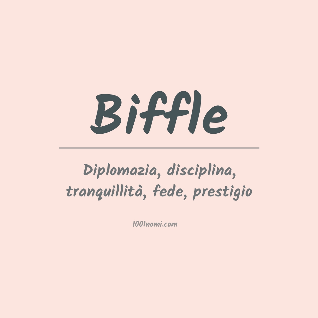 Significato del nome Biffle