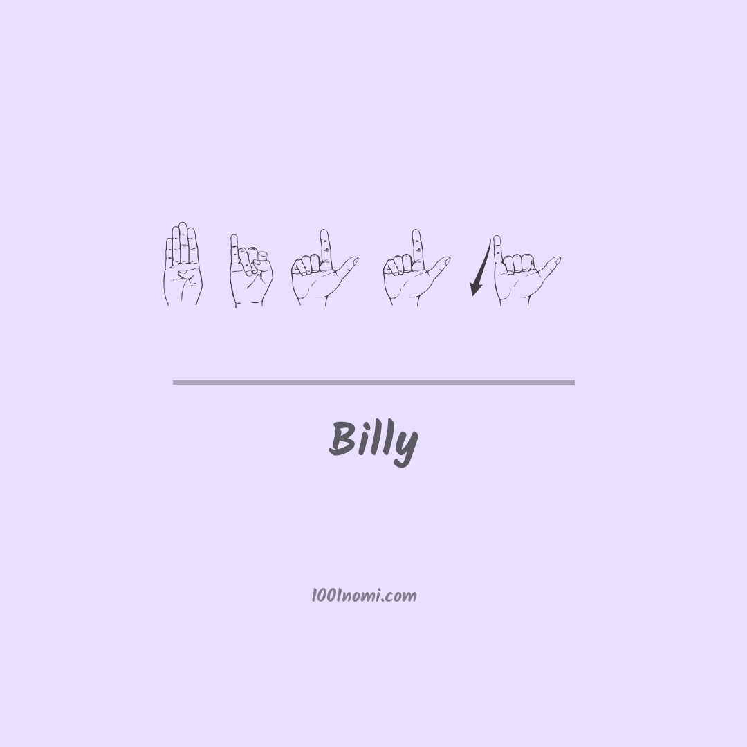 Billy nella lingua dei segni