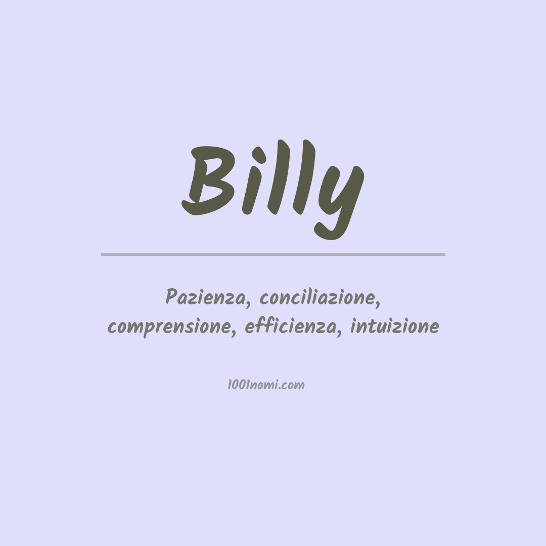 Significato del nome Billy