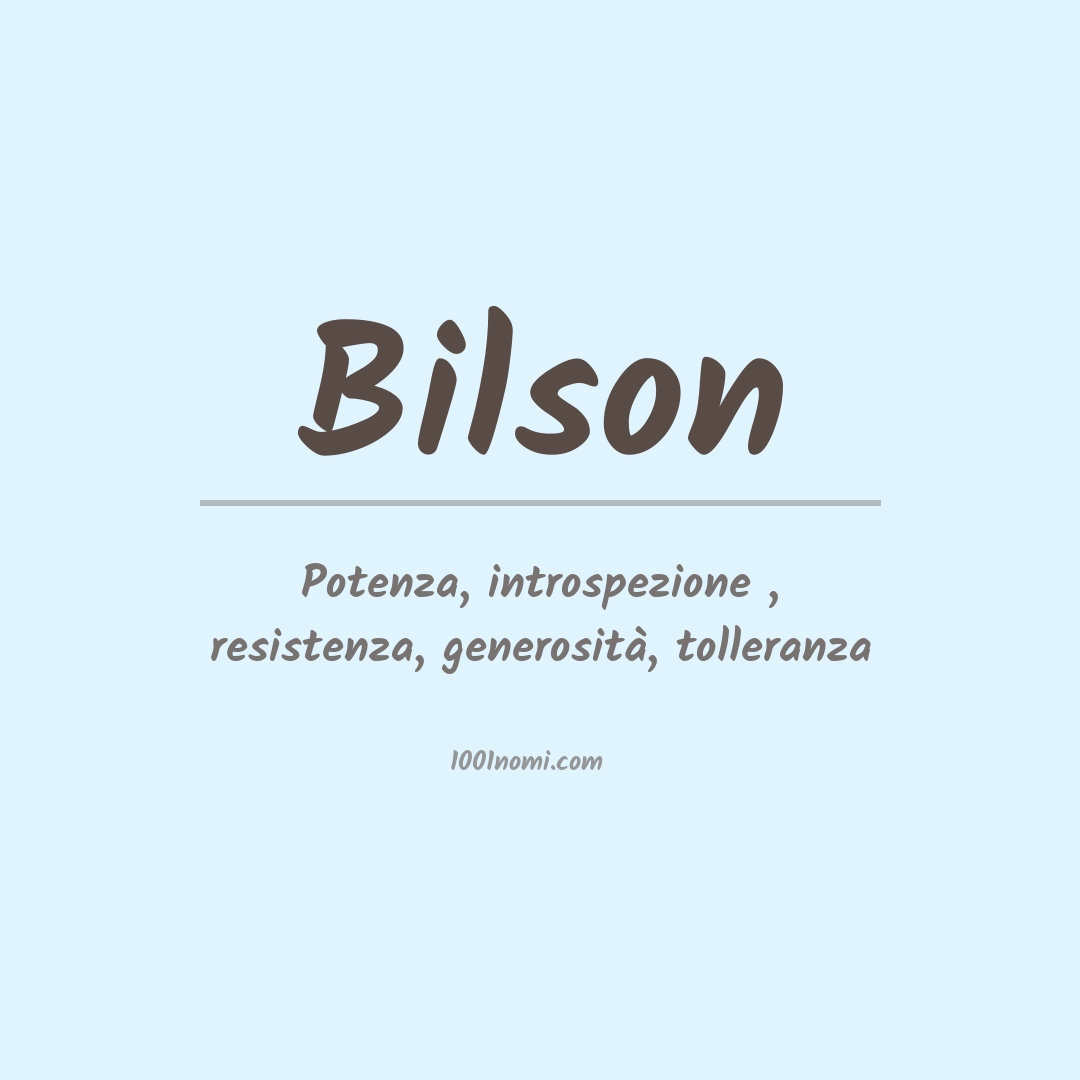 Significato del nome Bilson