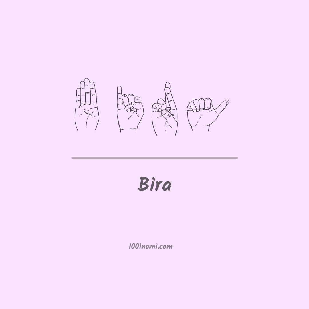 Bira nella lingua dei segni