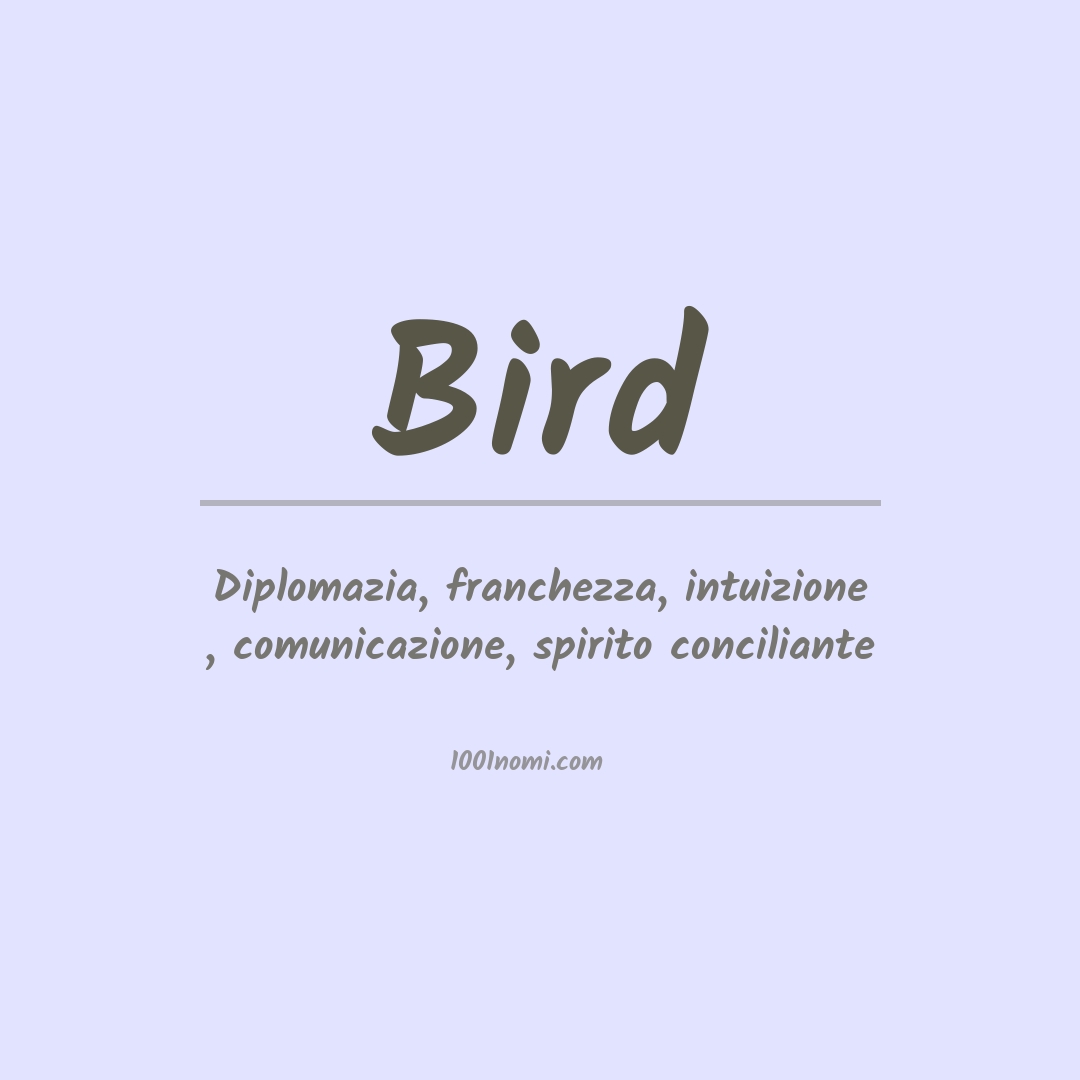 Significato del nome Bird