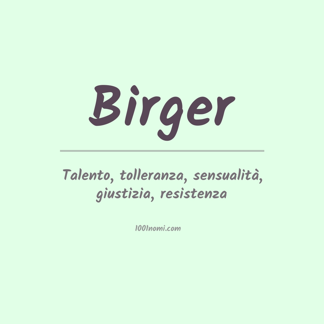 Significato del nome Birger