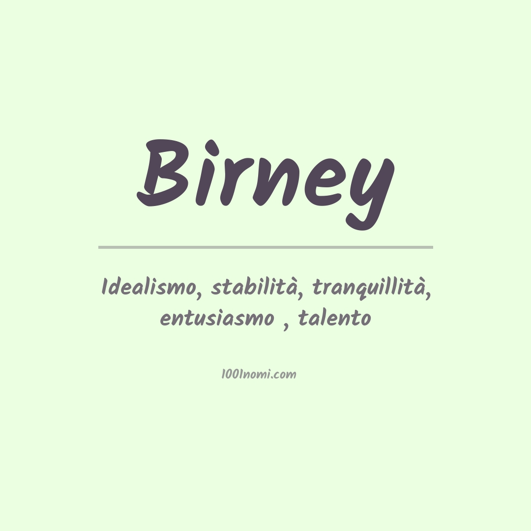 Significato del nome Birney