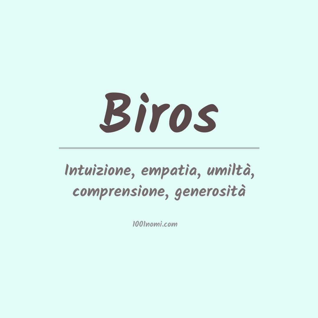 Significato del nome Biros