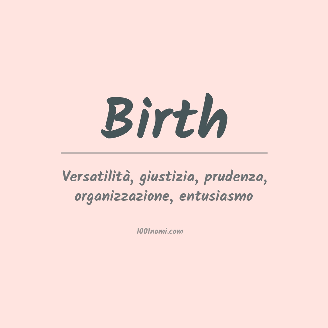 Significato del nome Birth