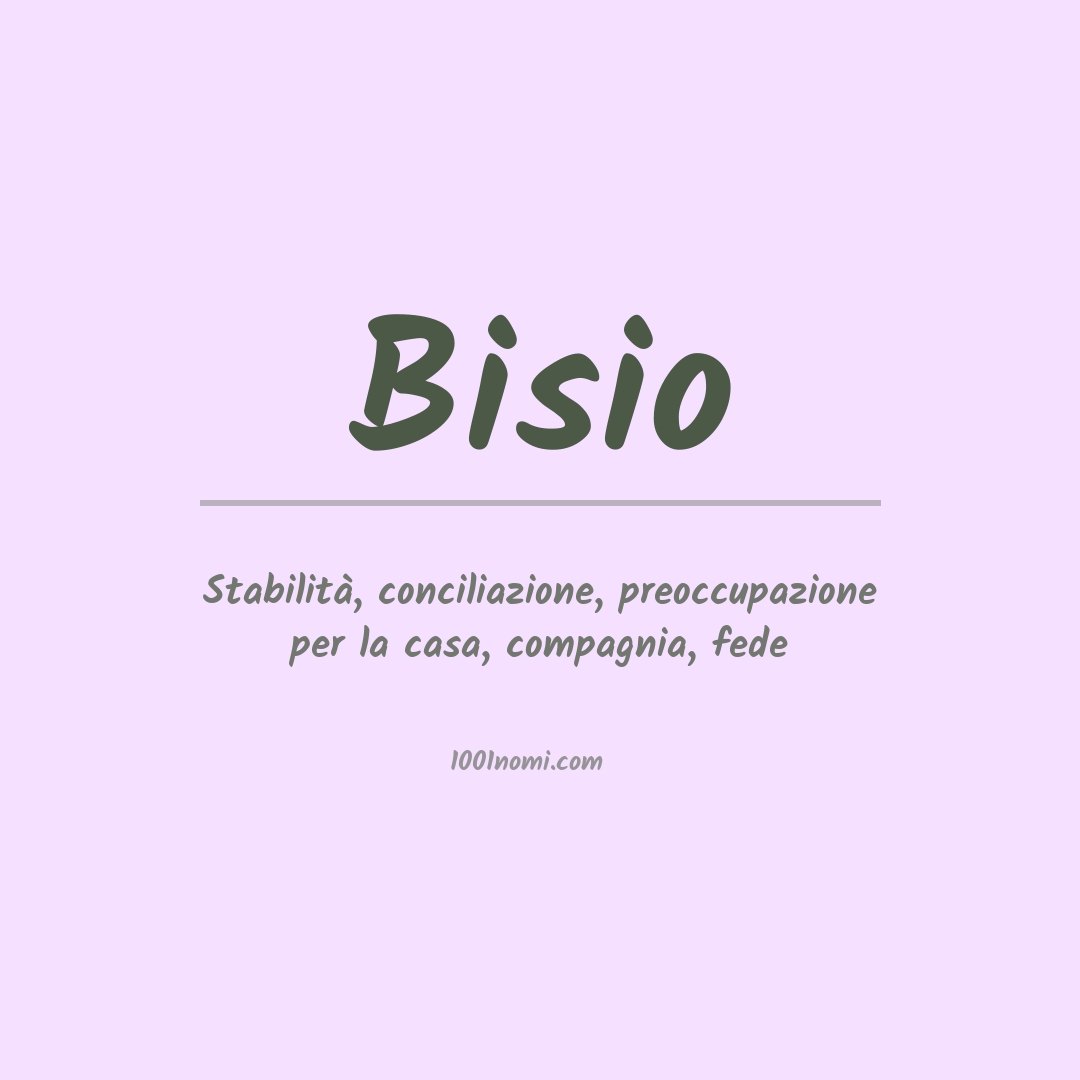 Significato del nome Bisio