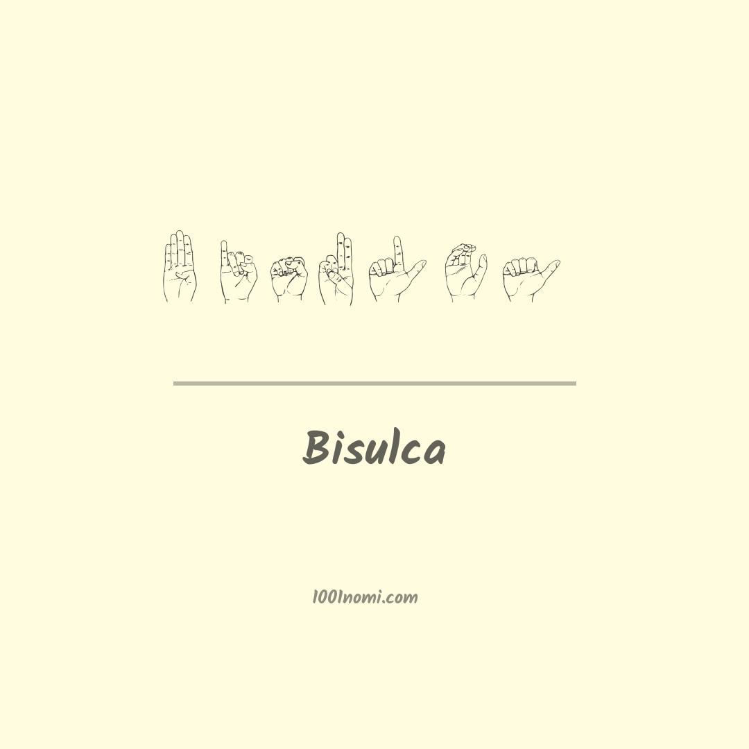 Bisulca nella lingua dei segni