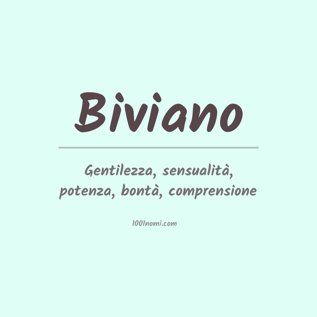 Significato del nome Biviano