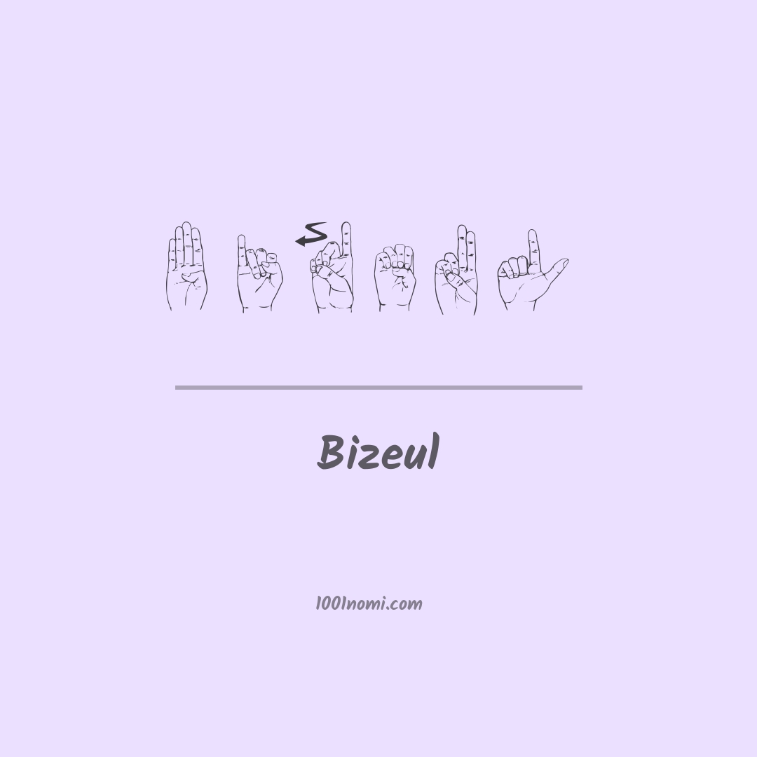 Bizeul nella lingua dei segni