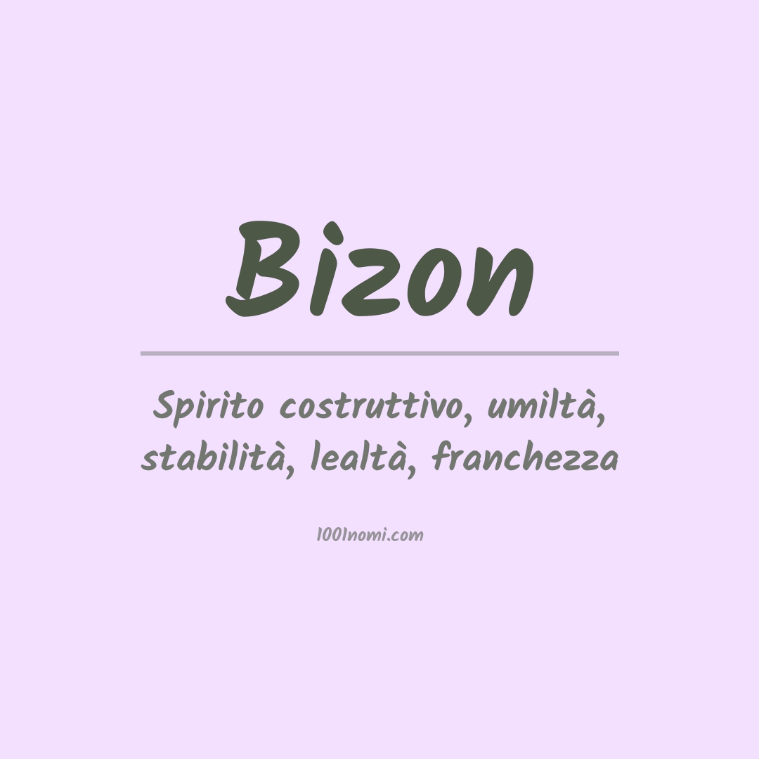 Significato del nome Bizon Significato del nome Bizon