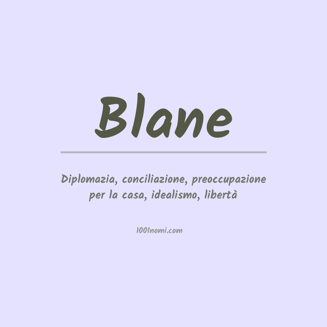 Significato del nome Blane