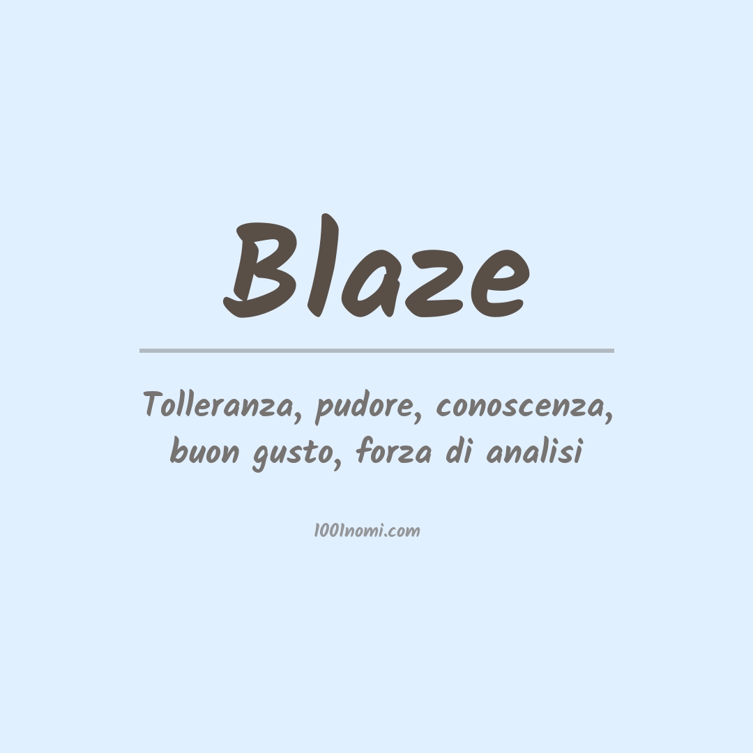 Significato del nome Blaze