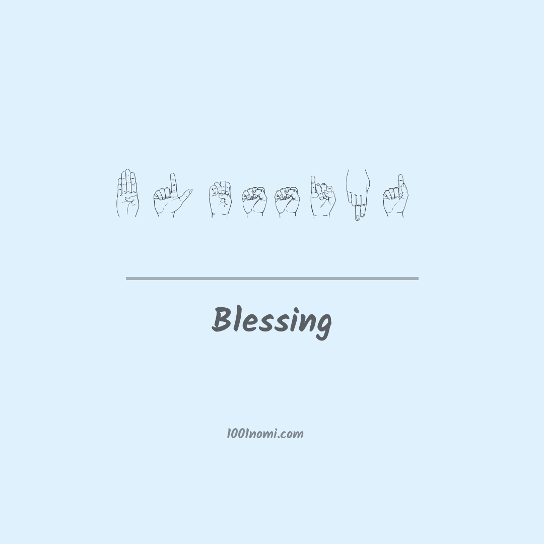 Blessing nella lingua dei segni Blessing nella lingua dei segni
