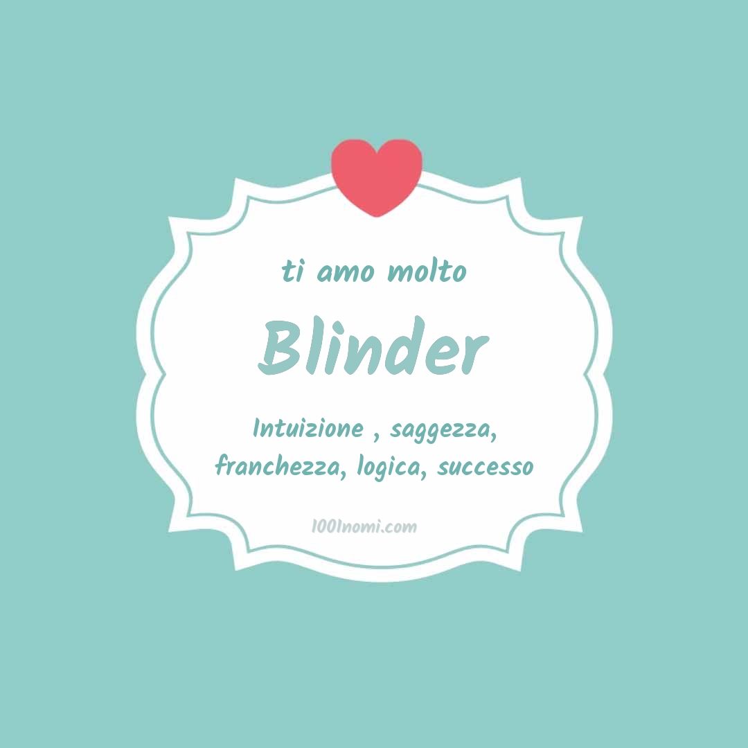 Ti amo molto Blinder