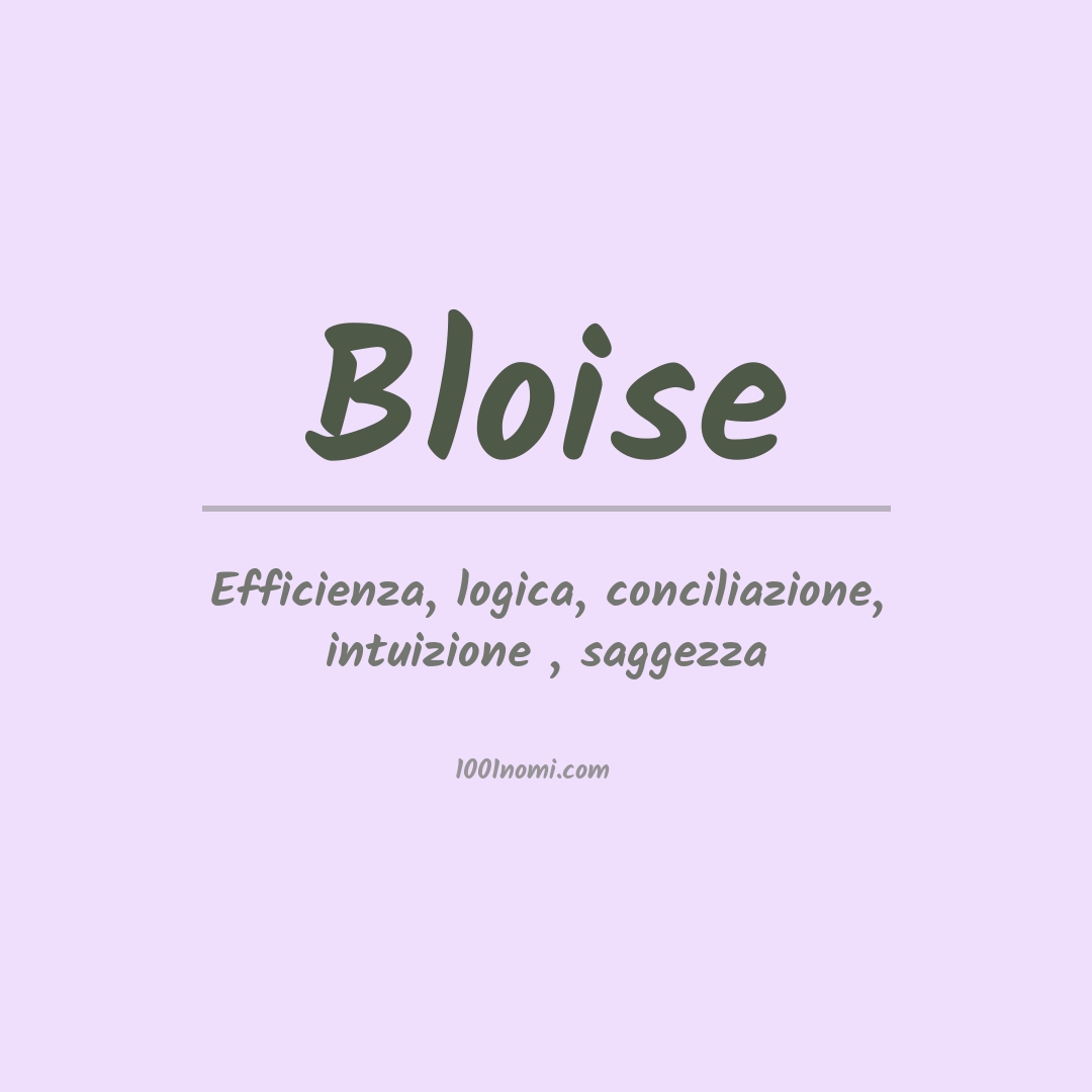 Significato del nome Bloise