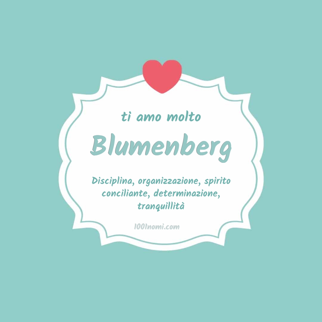 ti amo molto Blumenberg Ti amo molto Blumenberg