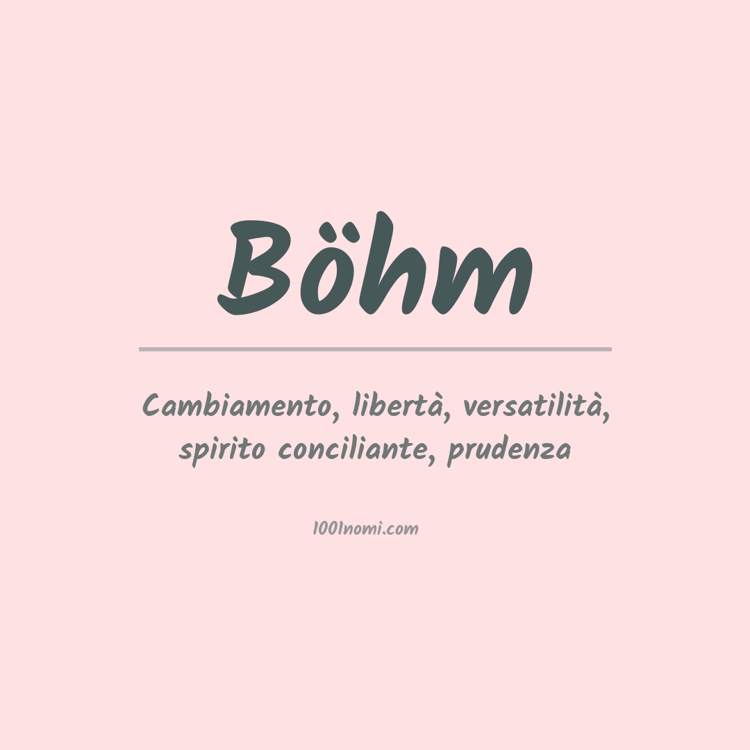 Significato del nome Böhm