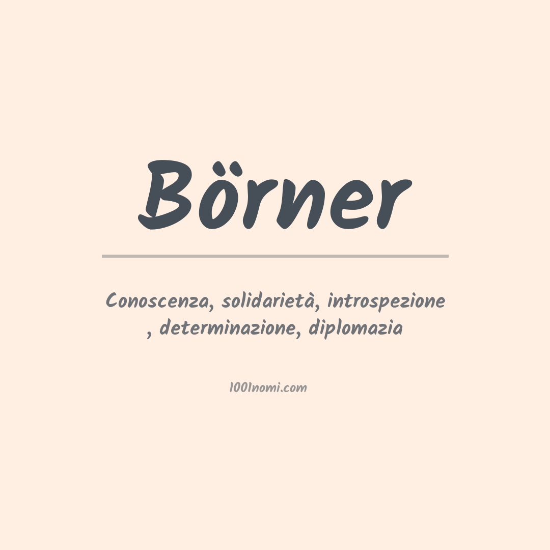 Significato del nome Börner