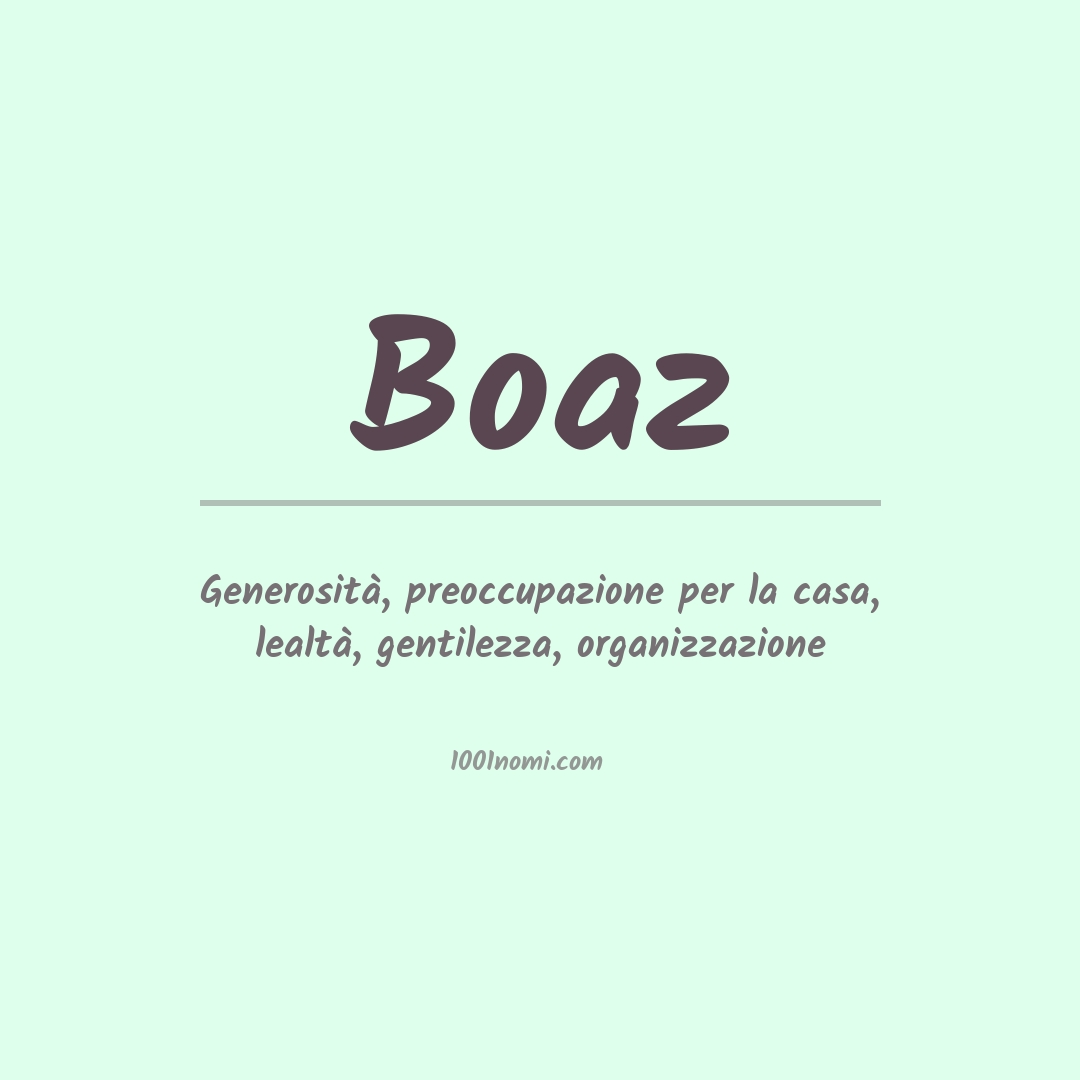 Significato del nome Boaz