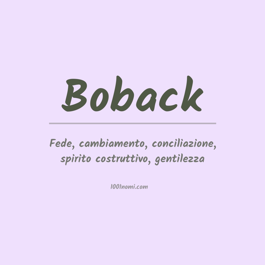 Significato del nome Boback