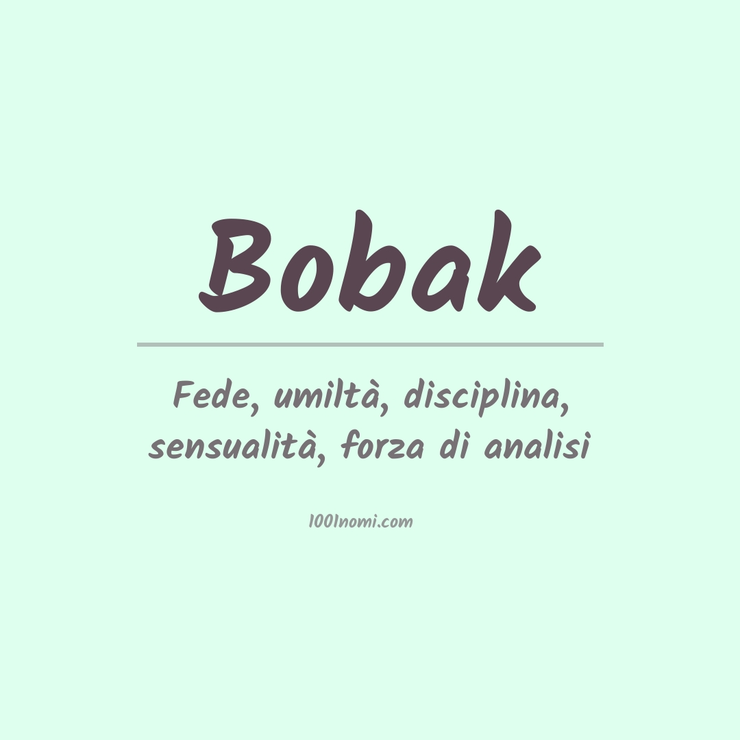 Significato del nome Bobak