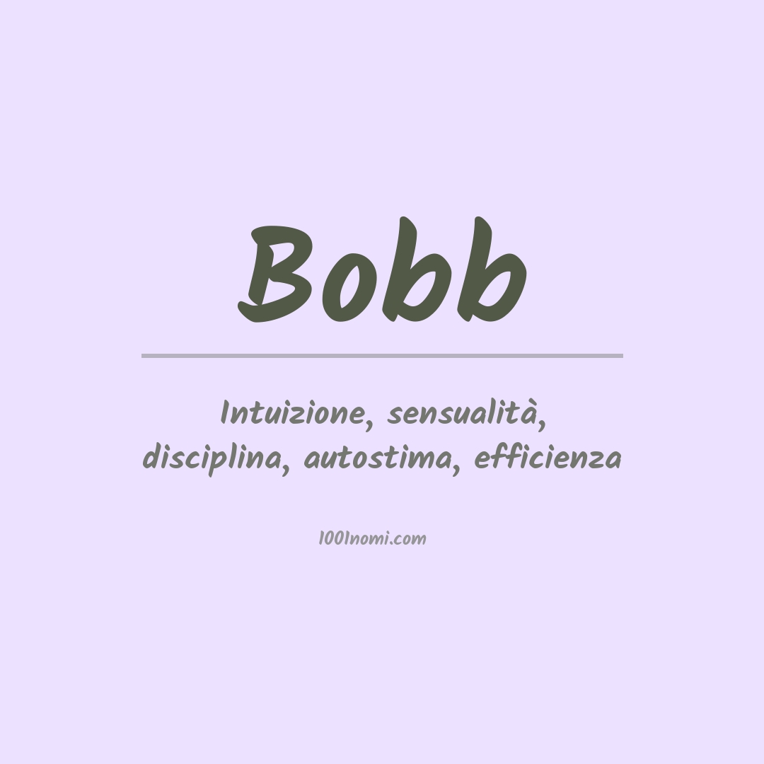 Significato del nome Bobb Significato del nome Bobb