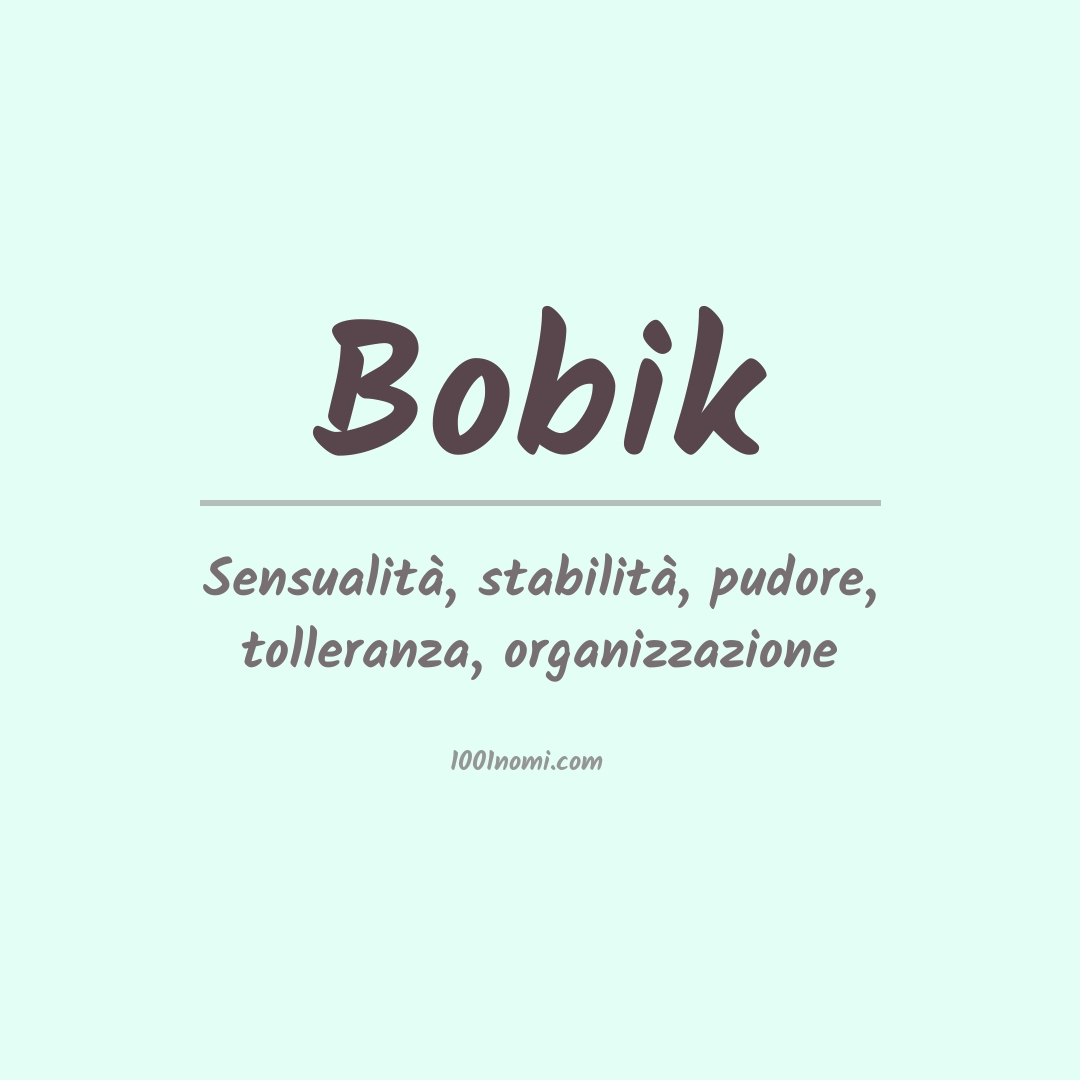 Significato del nome Bobik