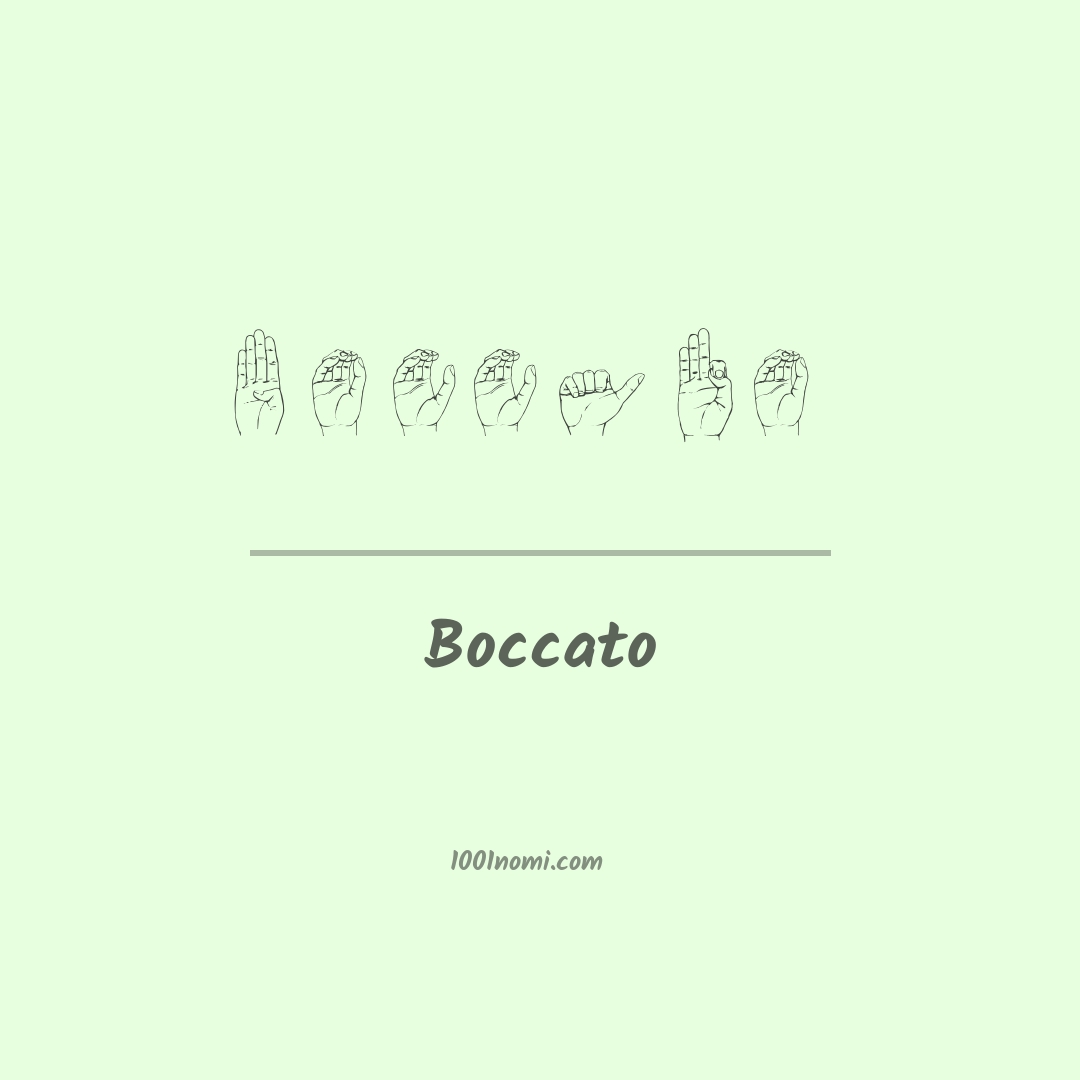 Boccato nella lingua dei segni