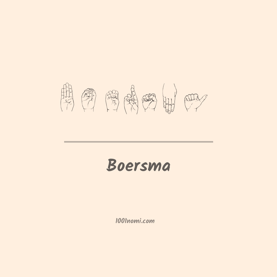 Boersma nella lingua dei segni