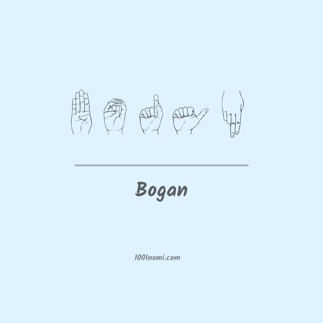 Bogan nella lingua dei segni