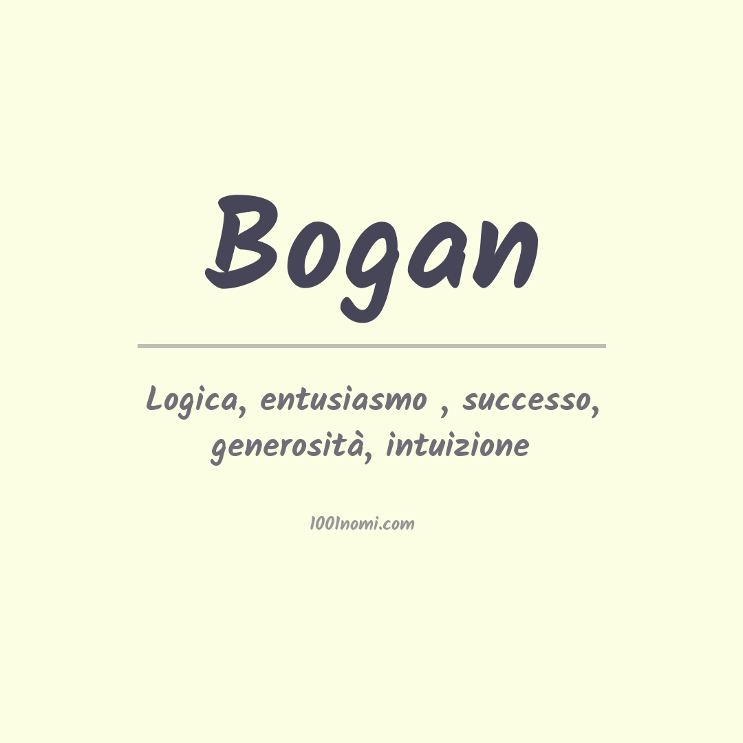 Significato del nome Bogan