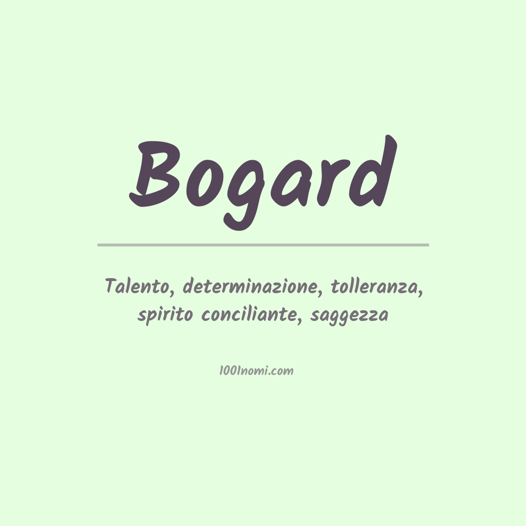 Significato del nome Bogard