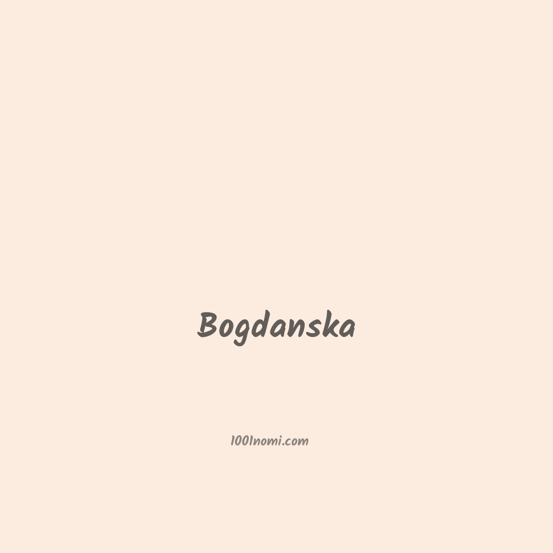 Bogdanska in cinese