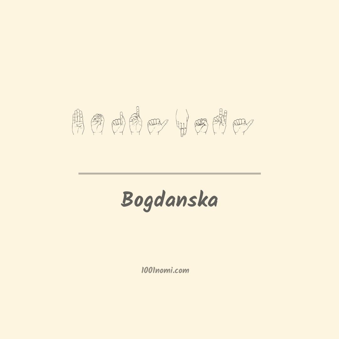 Bogdanska nella lingua dei segni