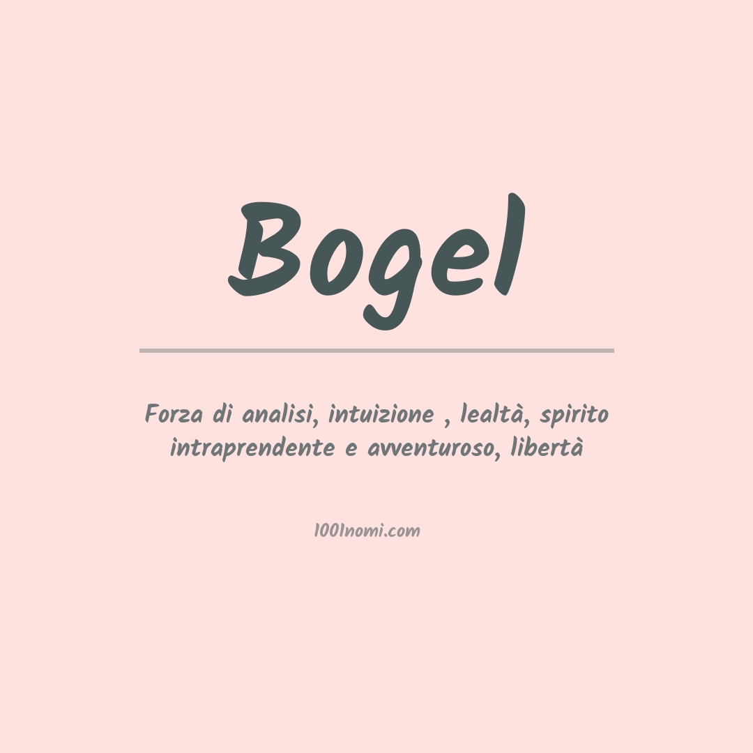 Significato del nome Bogel