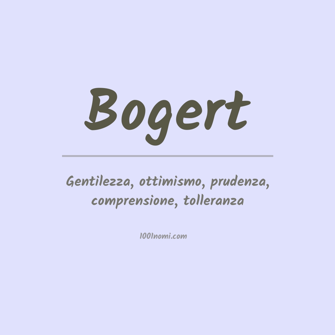 Significato del nome Bogert