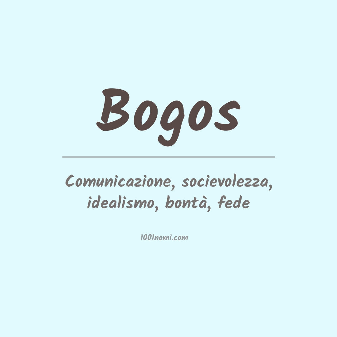Significato del nome Bogos Significato del nome Bogos