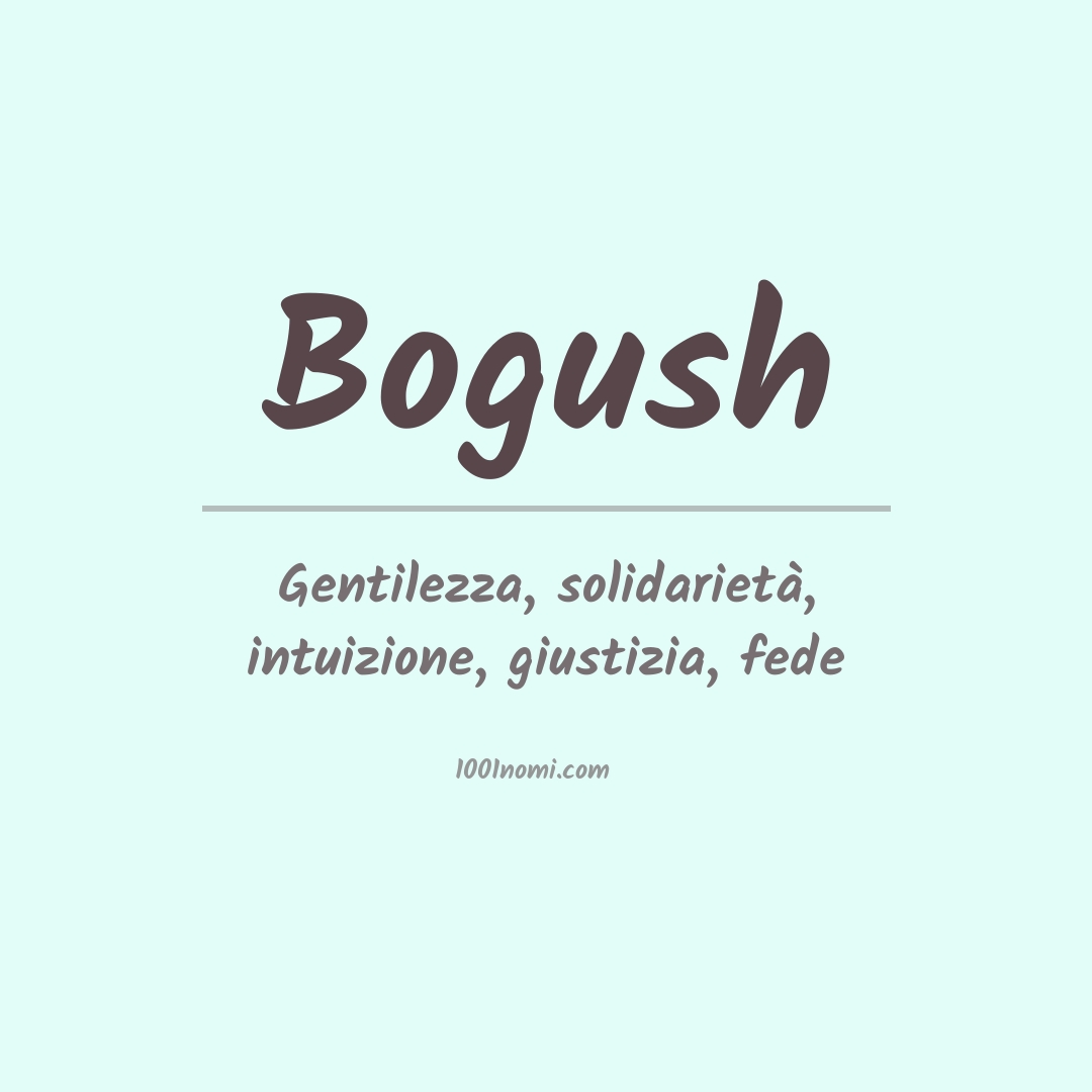 Significato del nome Bogush