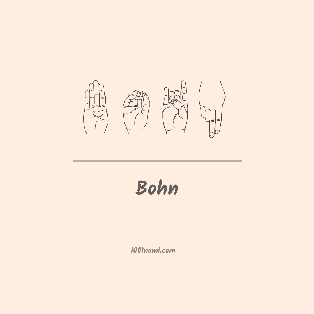 Bohn nella lingua dei segni